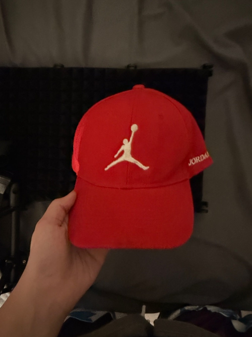 Jordan Red Cap with White Jumpman Logo